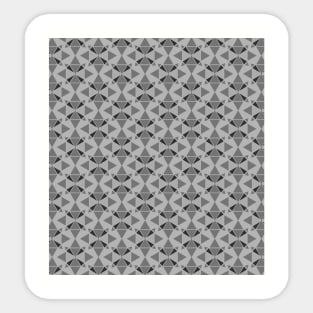 Black and grey geometrical shapes pattern Sticker